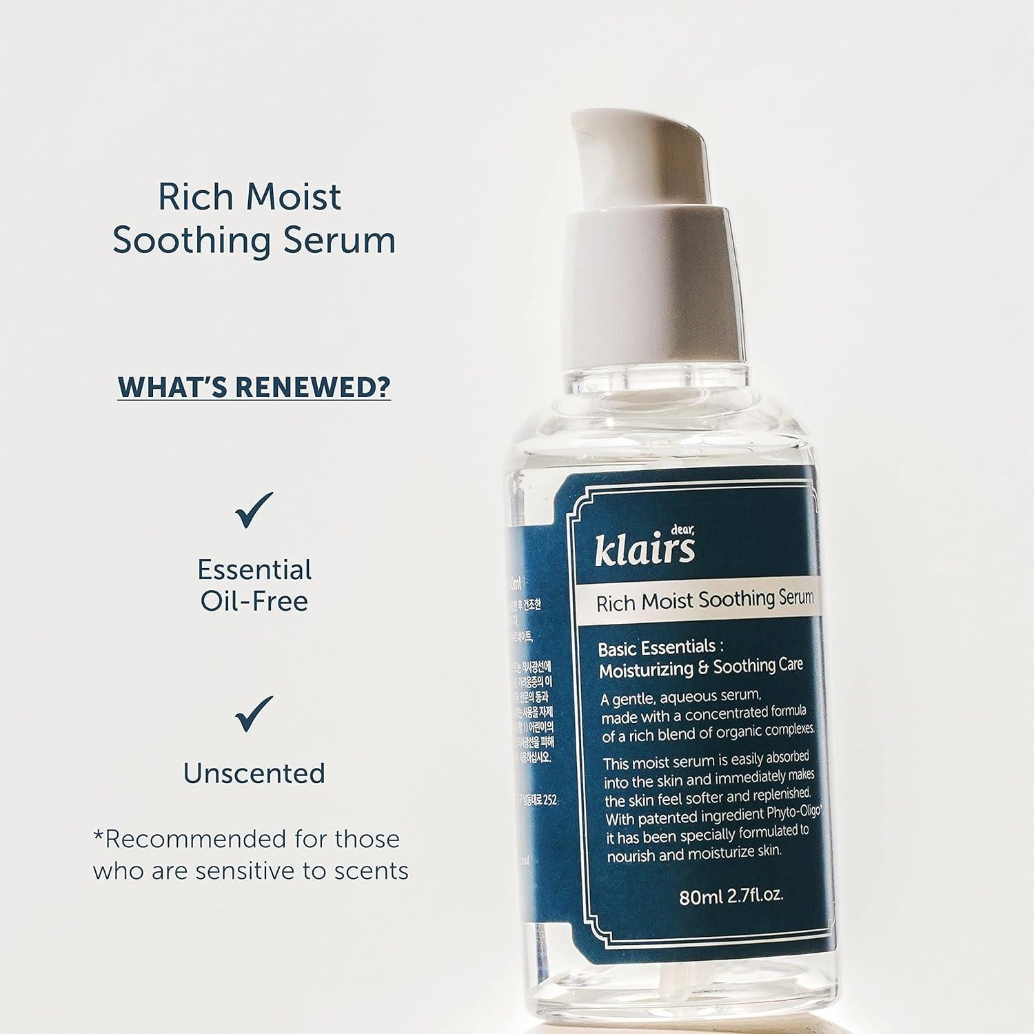 [Dear, Klairs] Rich Moist Soothing Serum 80ml