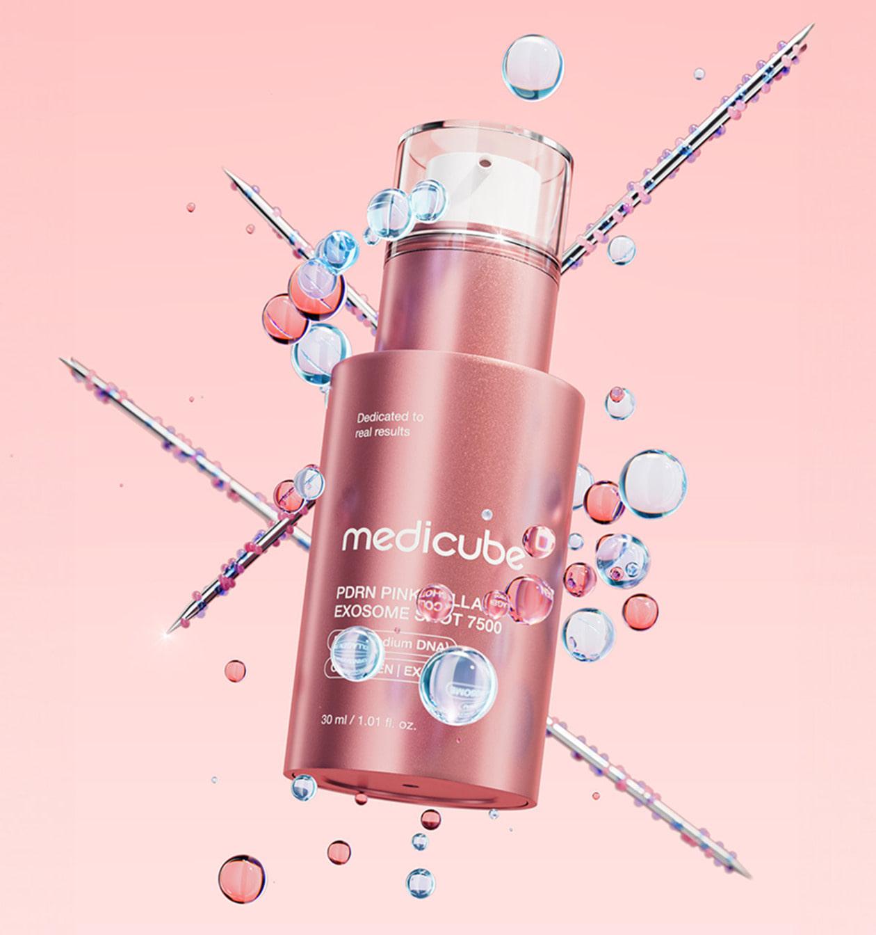 [Medicube] Ampolla de inyección de exosomas de colágeno rosa PDRN 7500 (30 ml)