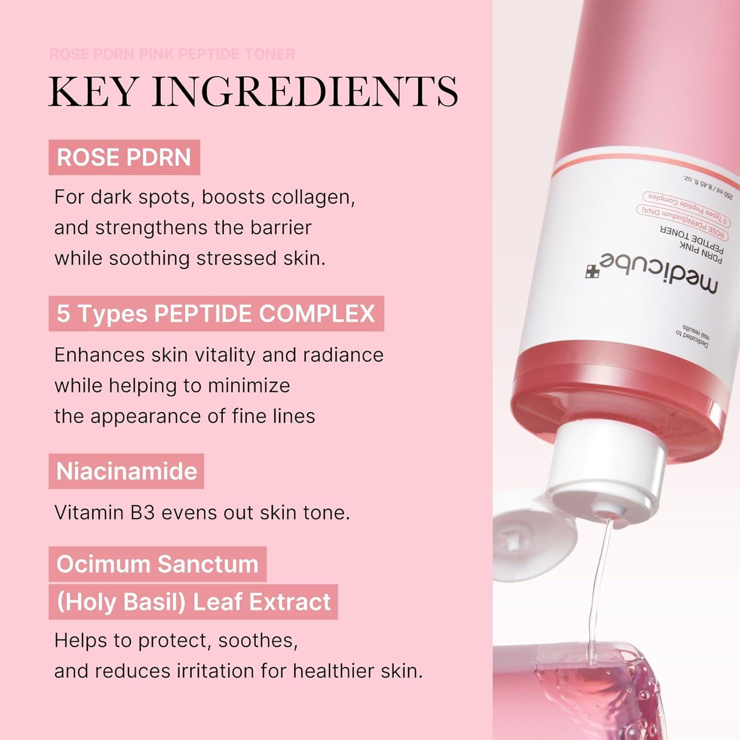 [Medicube] PDRN Tónico Calmante Pink Cica 250 ml