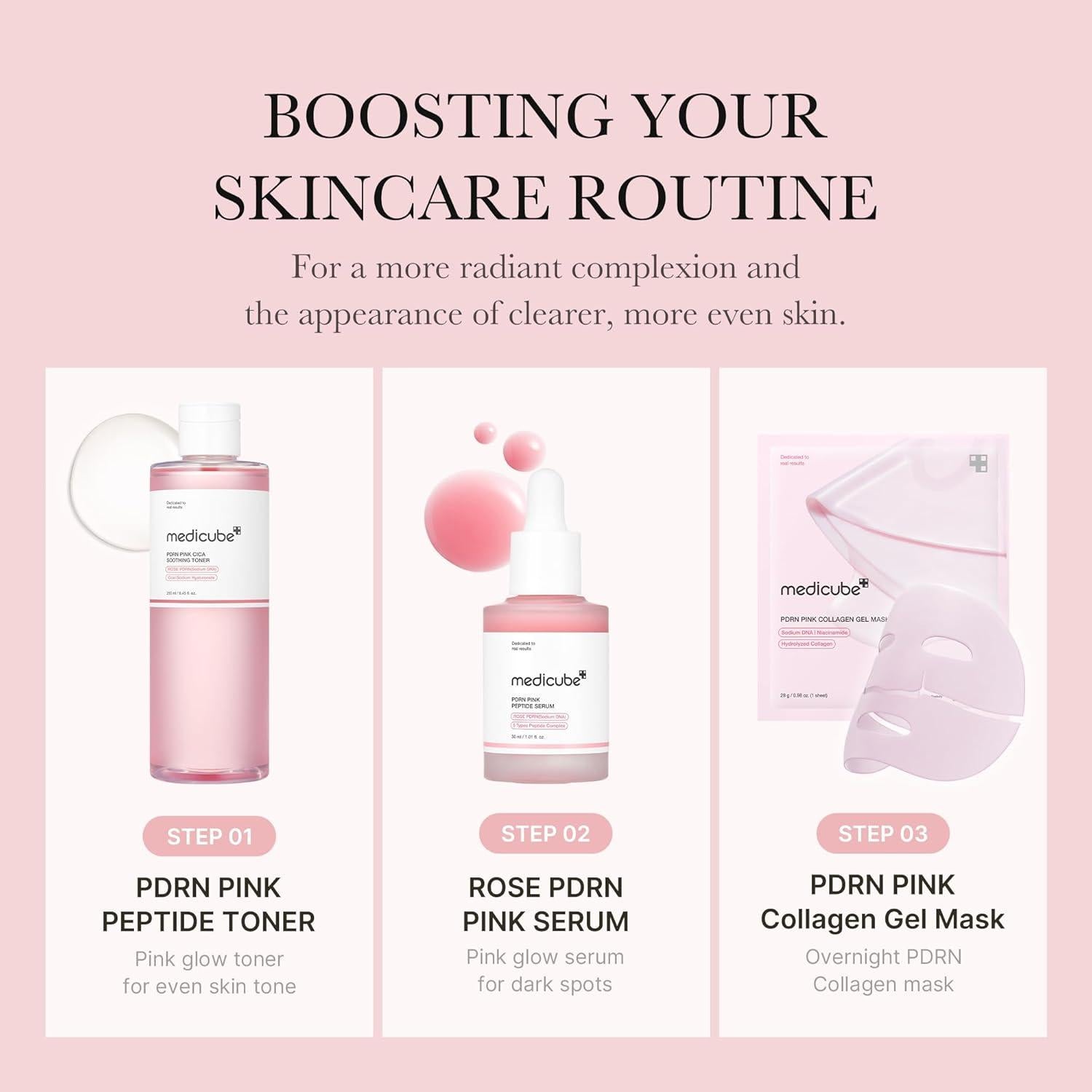 [Medicube] PDRN Tónico Calmante Pink Cica 250 ml