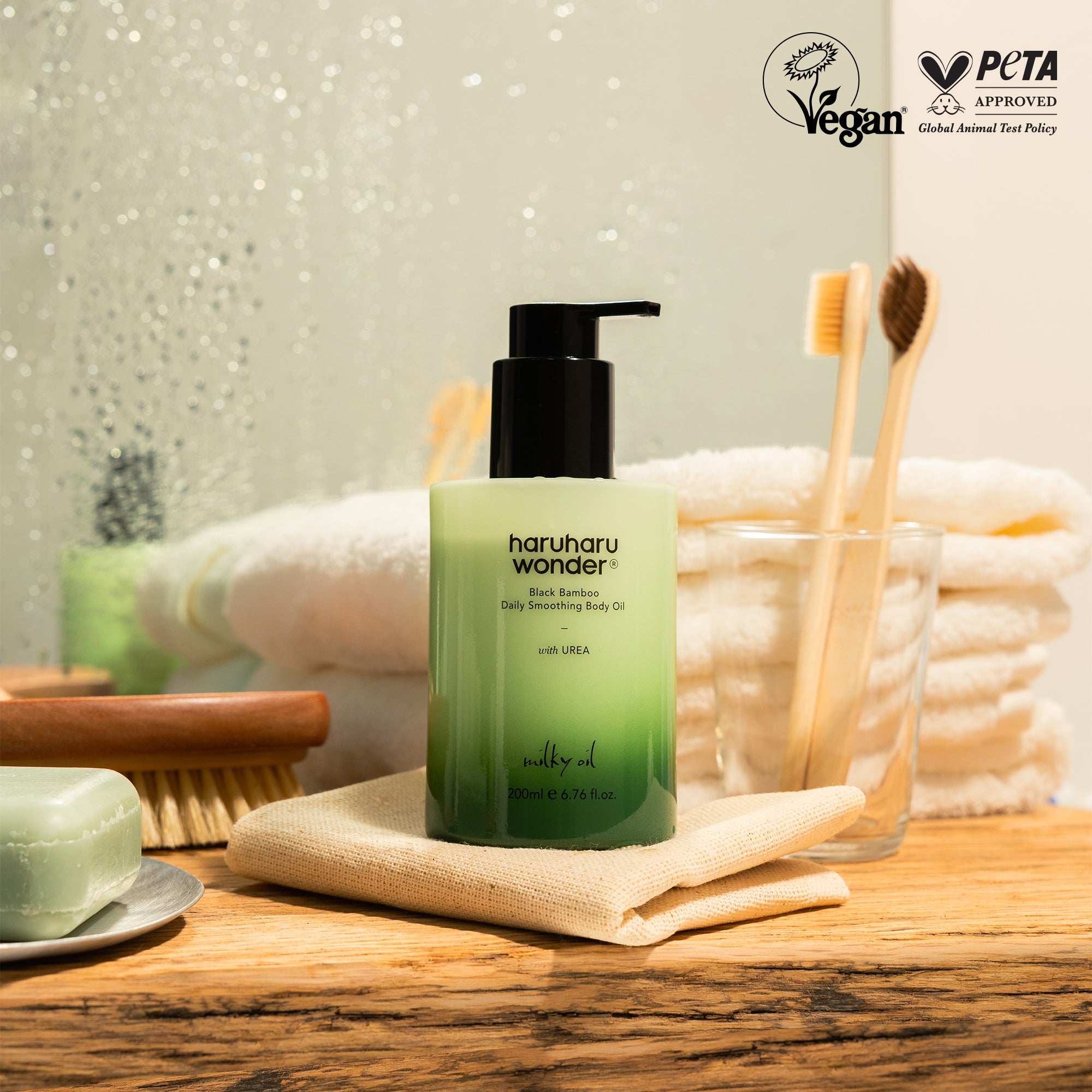[haruharu wonder] Black Bamboo Daily Soothing Body Oil 200ml