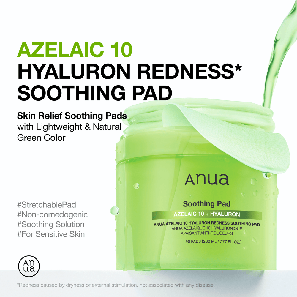 [Anua] Azelaic 10 Hyaluron Redness Soothing Pad 90ea