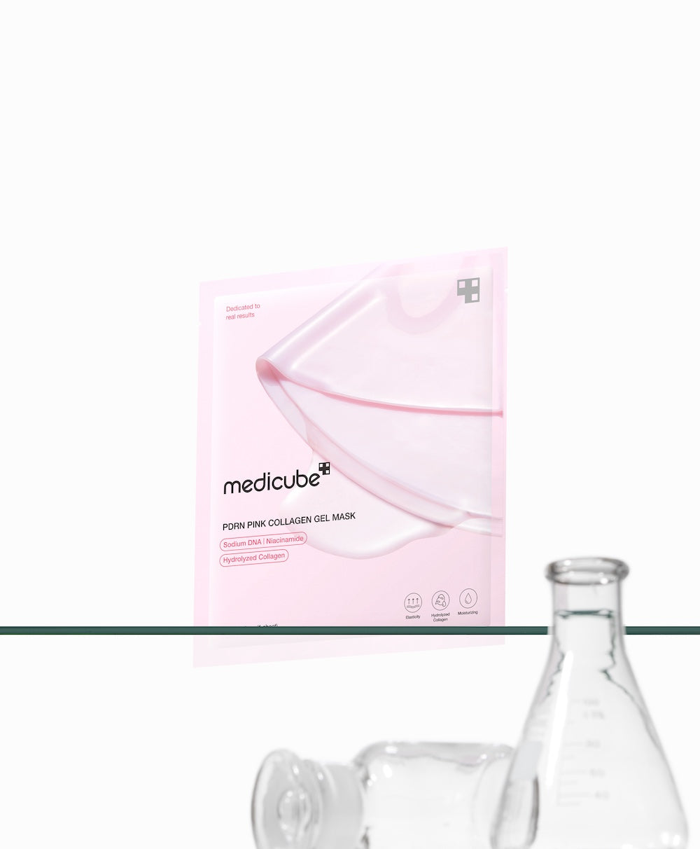 [Medicube] PDRN Mascarilla de gel de colágeno rosa 4EA