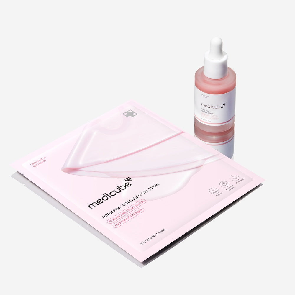 [Medicube] PDRN Mascarilla de gel de colágeno rosa 4EA