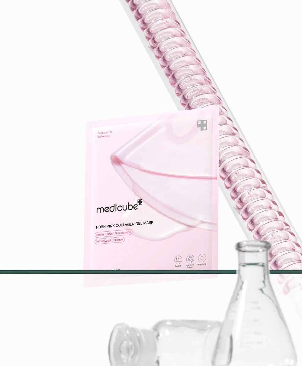 [Medicube] PDRN Mascarilla de gel de colágeno rosa 4EA