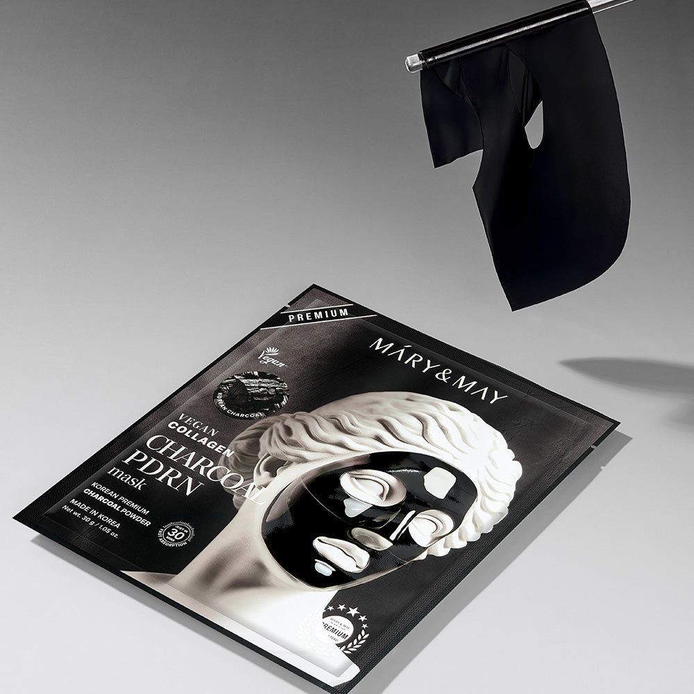 [Mary&amp;May] Mascarilla vegana de colágeno y carbón PDRN (30 g x4)