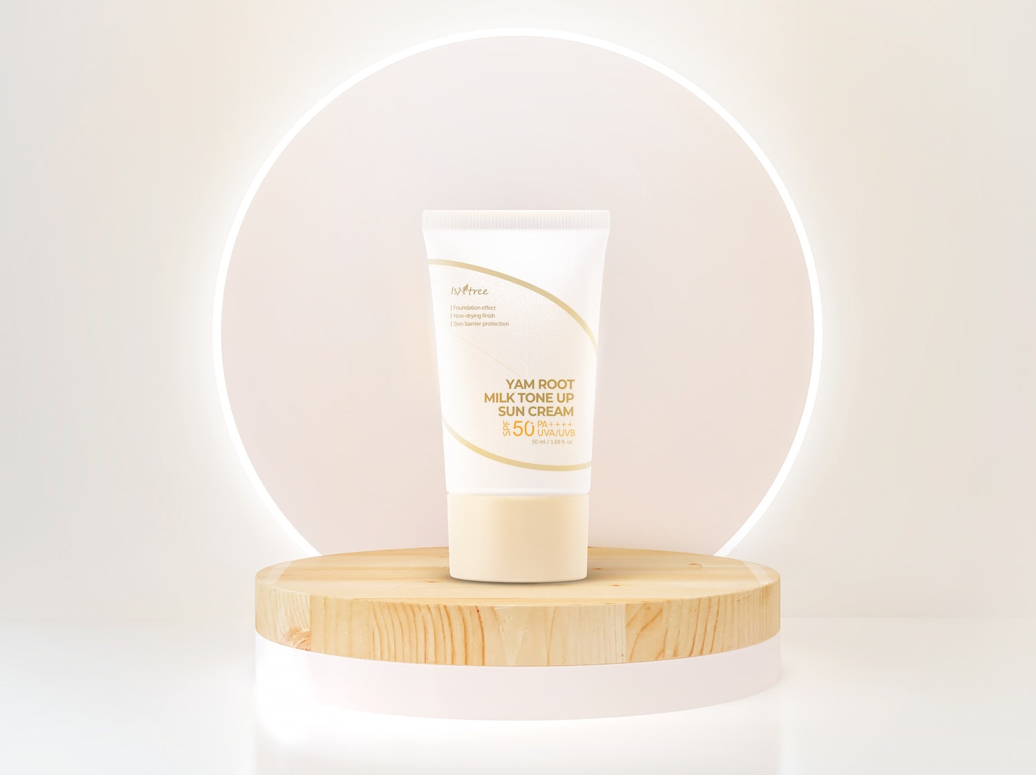 [Isntree] Crema solar tonificante con leche de raíz de ñame, 50 ml