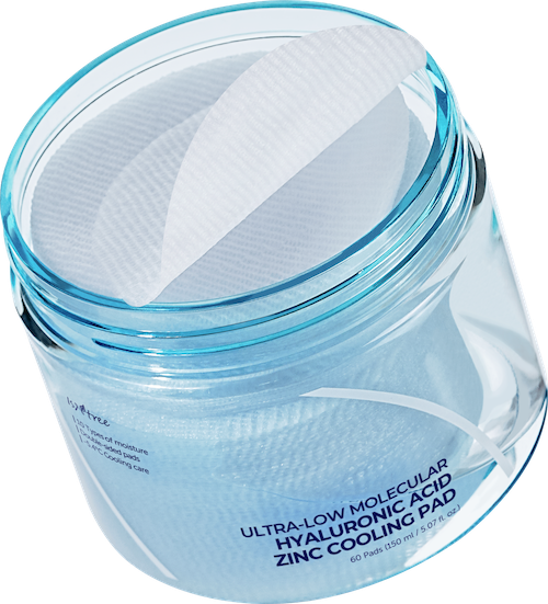 [Isntree] Almohadilla refrescante de zinc con ácido hialurónico de peso molecular ultrabajo, 150 ml, 60 unidades