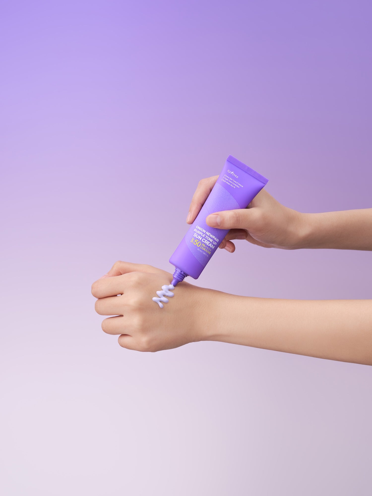 [Isntree] Crema solar tonificante morada Onion Newpair 50 ml