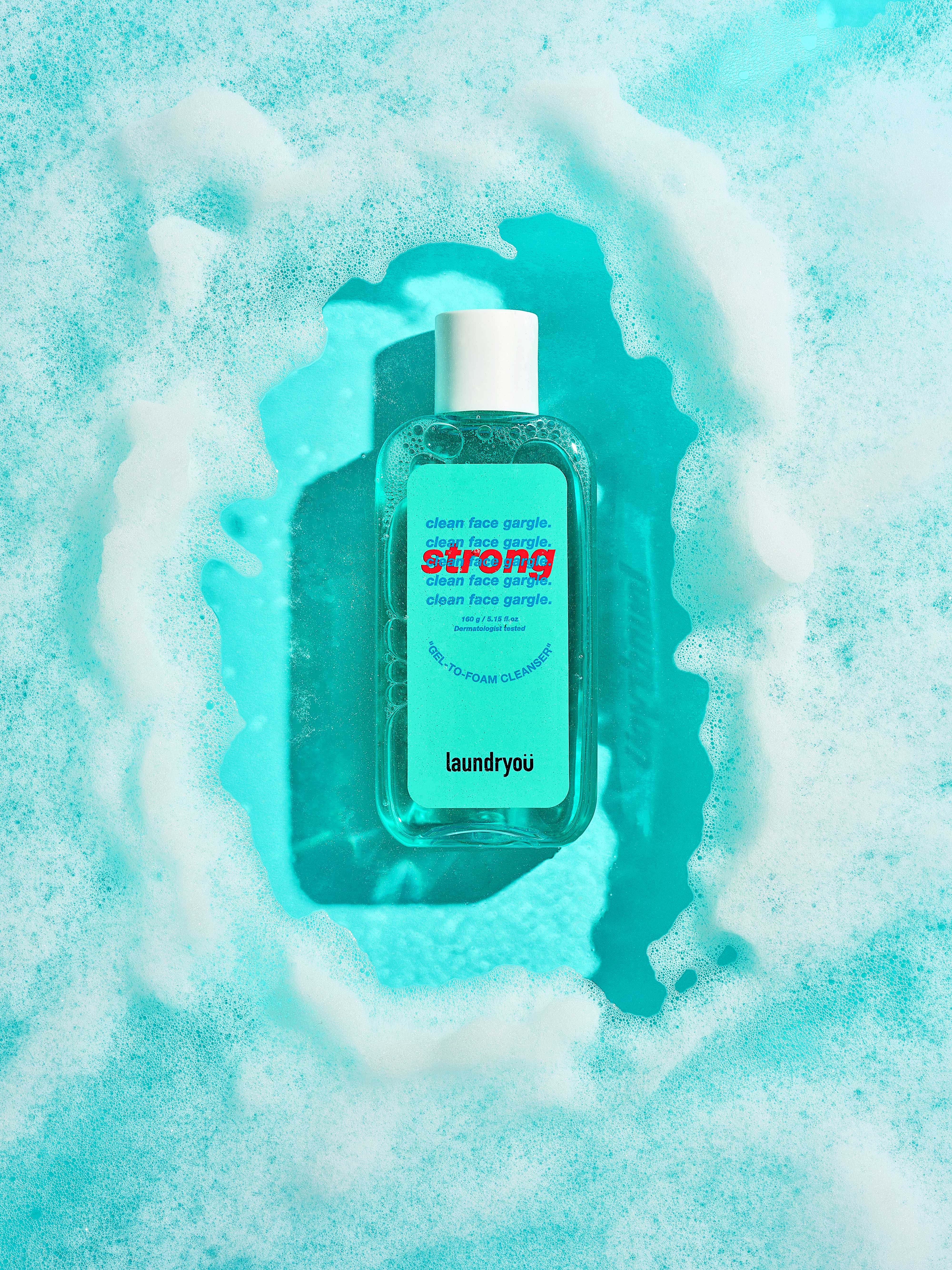 [Laundryou] Limpiador facial en gel para gárgaras Clean Face Gargle, espuma fuerte, 160 g