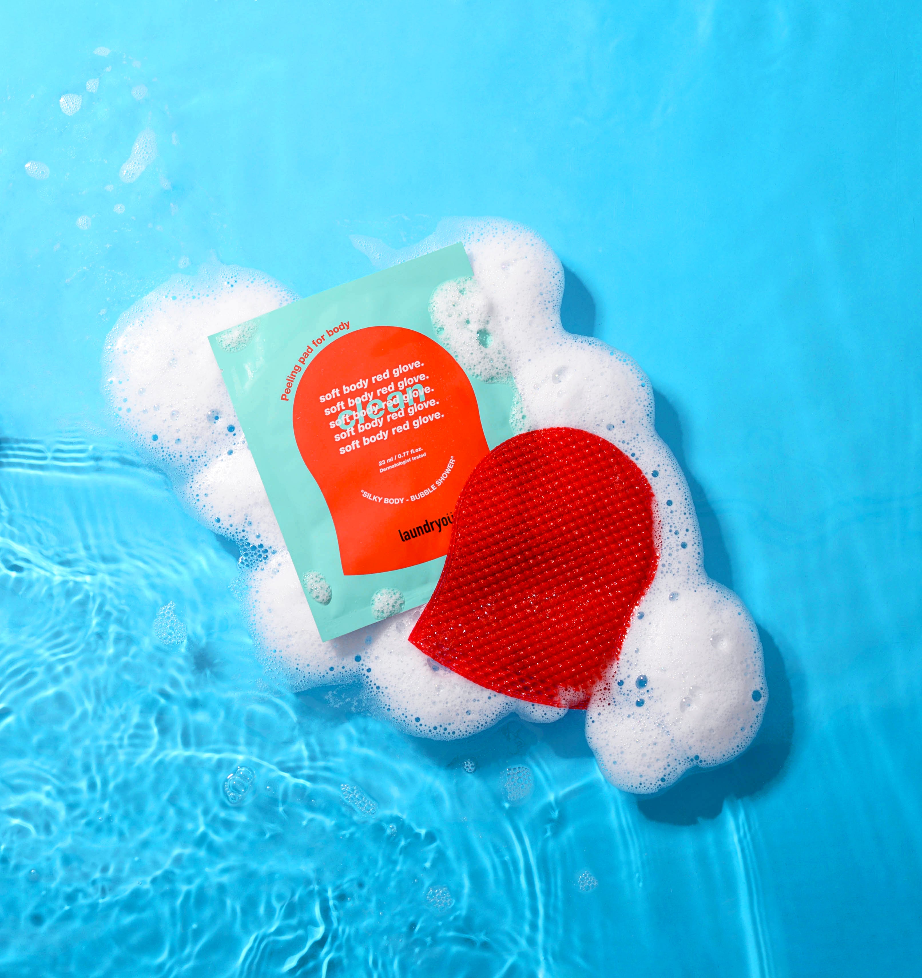 [Laundryou] Guante suave para limpieza corporal 23 ml x 5 unidades