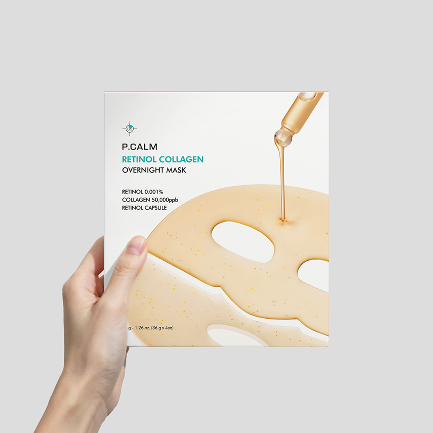 [P.CALM] Mascarilla de noche con colágeno y retinol 36 g*4