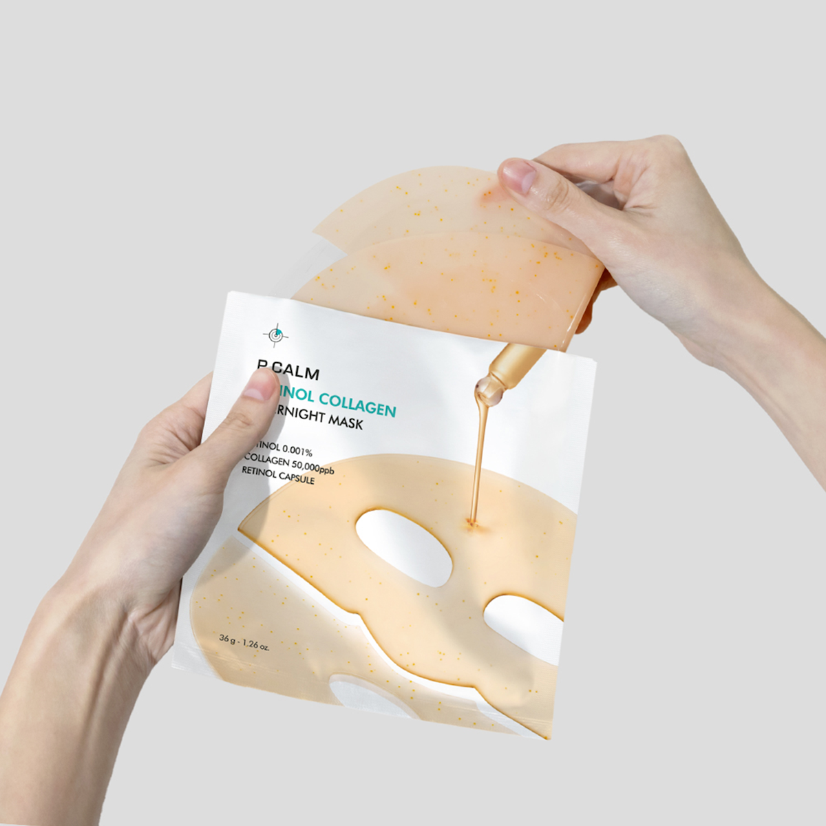 [P.CALM] Mascarilla de noche con colágeno y retinol 36 g*4