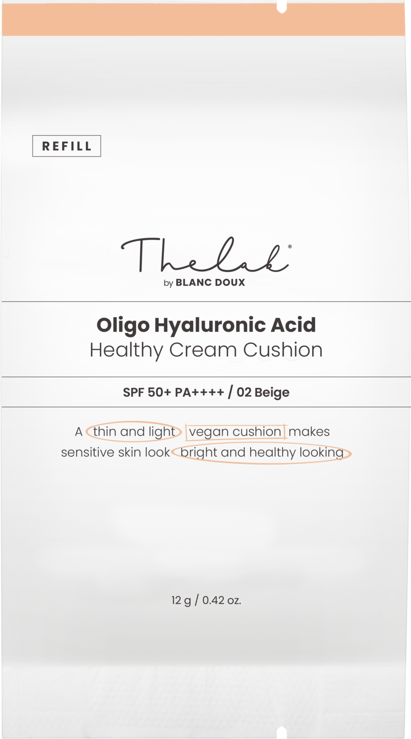 [THE LAB by BLANC DOUX] Oligo Hyaluronic Acid Healthy Cream Cushion #2 BEIGE - 2 Option