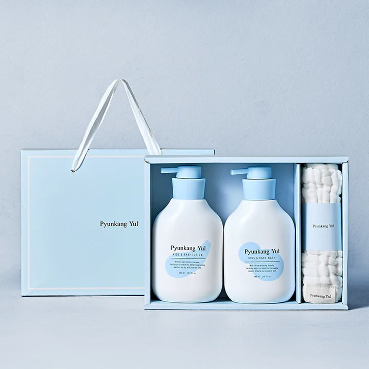 [PyunkangYul] Kids & Baby Line Gift Set 590ml*2+guaze