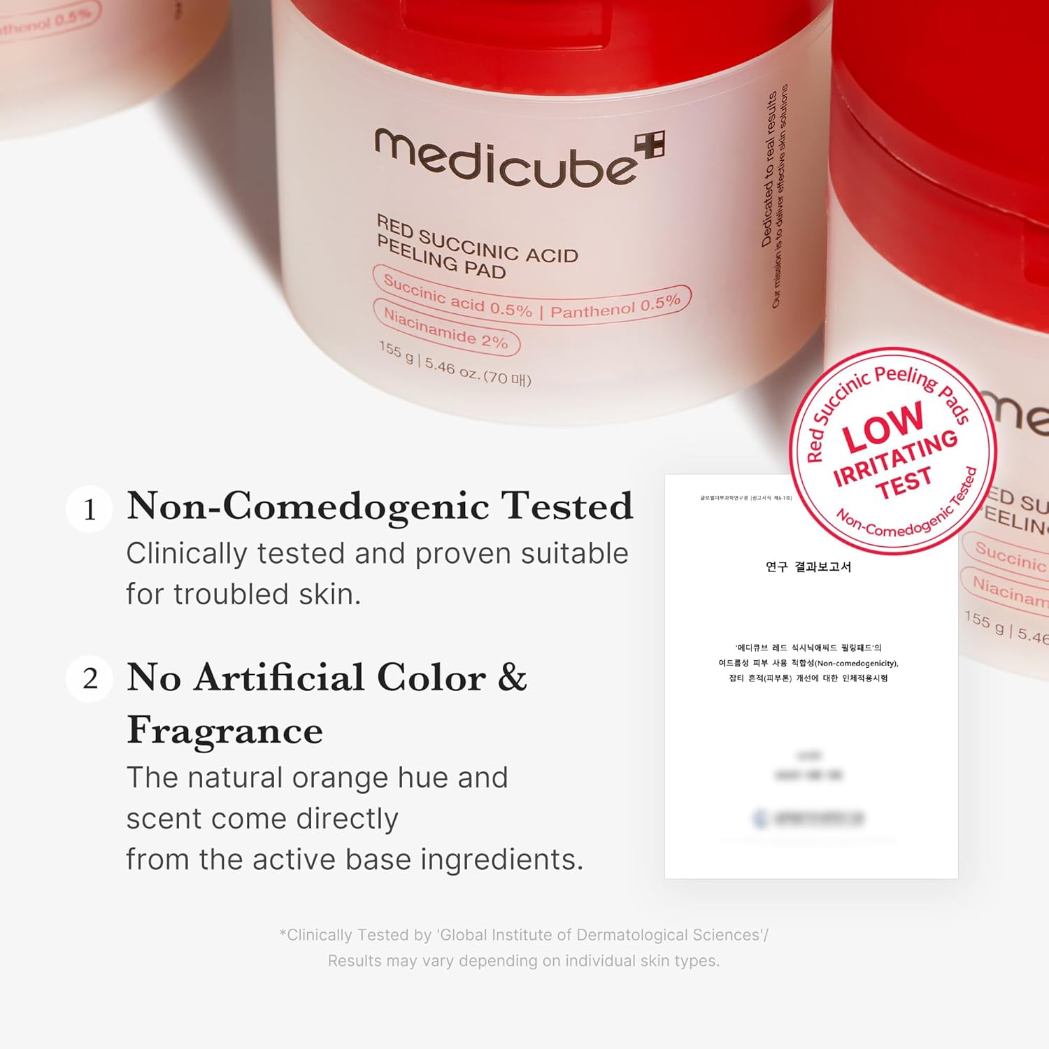 [Medicube] Discos Exfoliantes con Ácido Succínico Rojo 70 unidades