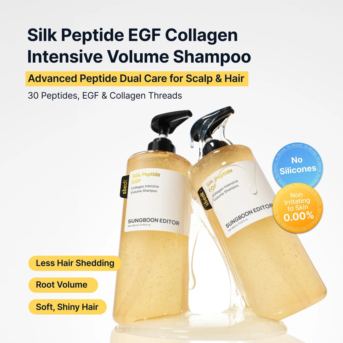 [SUNGBOON EDITOR] Silk Peptide EGF Collagen Intensive Volume Shampoo 400ml